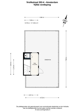 Floorplan - Vrolikstraat 262-4, 1092 TX Amsterdam